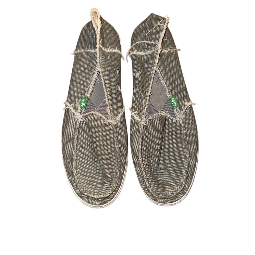 Sanuk Rounder Sidewalk Surfer Men's Loafers Gray Slip-On Size 10 EU 41 beach